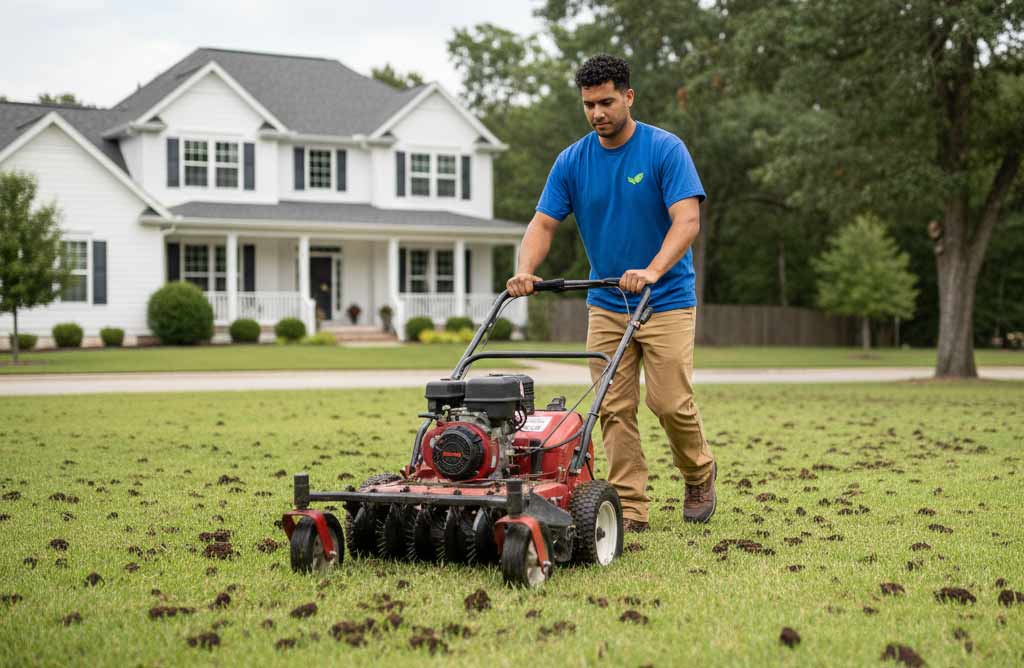Core lawn aeration services Orem Utah County - Improve soil health and lawn vitality